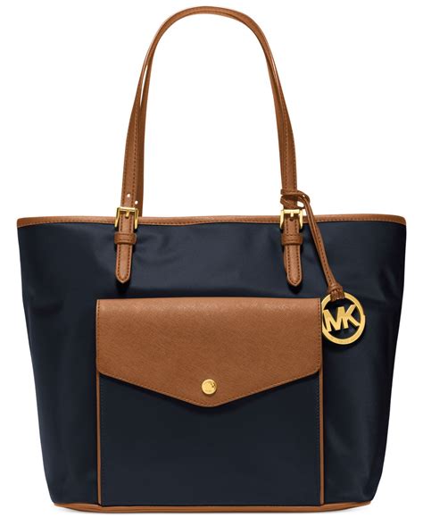 michael kors bag tote black|michael kors black nylon tote.